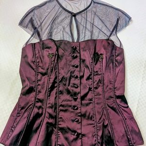 Beautiful Evening Corset Taffeta & Chiffon top.